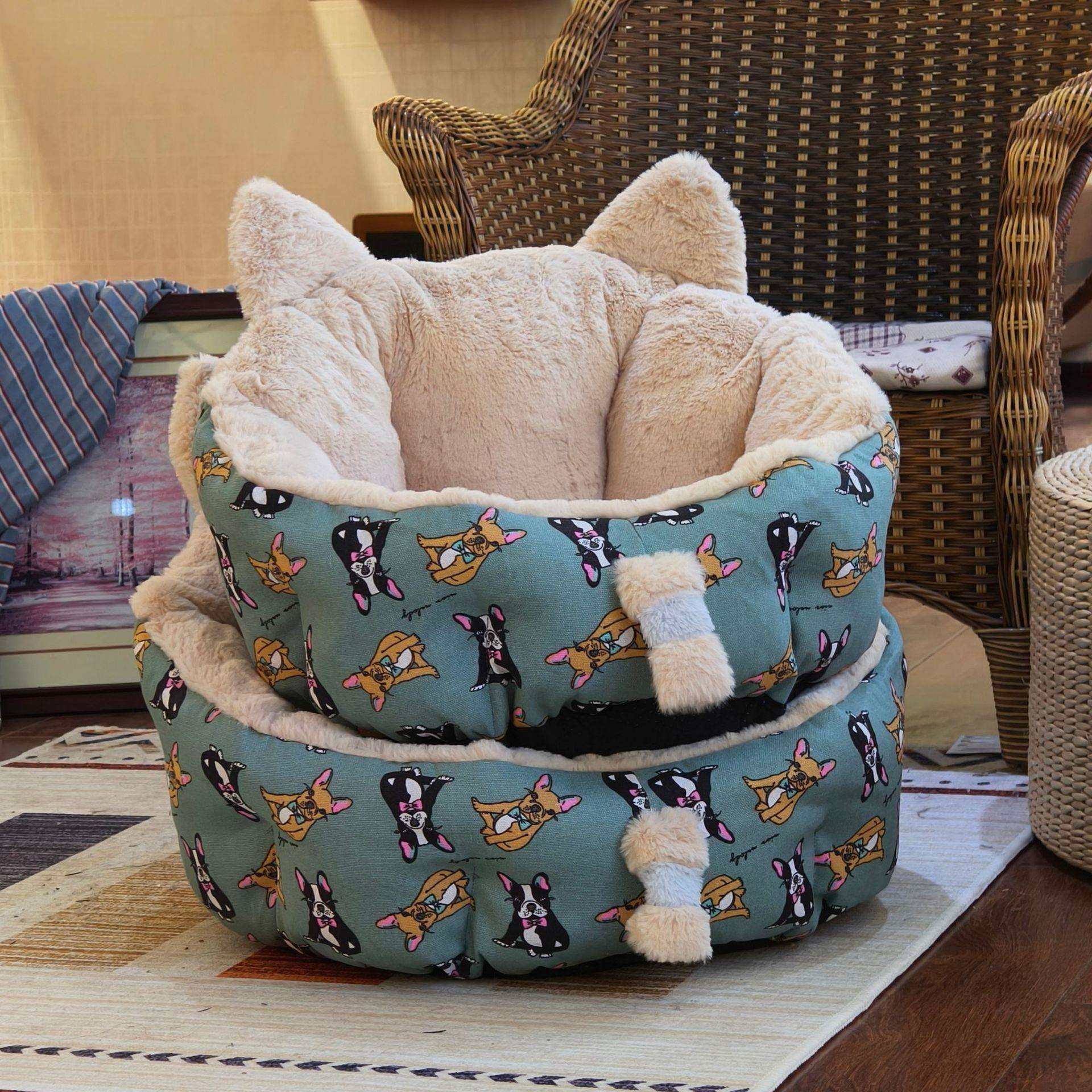厂家直供加高安全感猫床房子保暖狗窝冬季中小型犬四季通用宠物窝,宠物/宠物食品及用品,猫狗垫子,淘宝优惠券,粉丝福利购,淘宝优惠卷