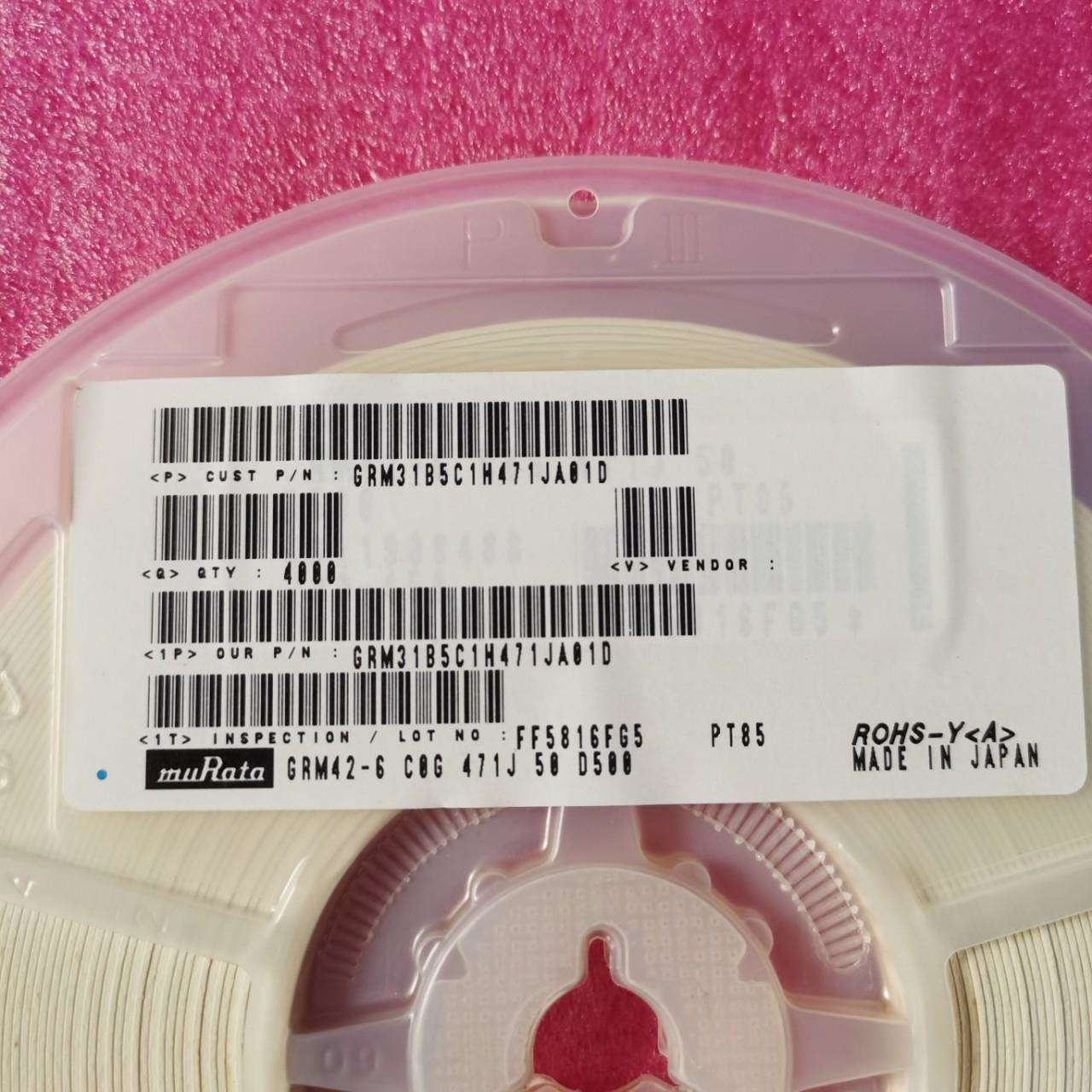 GRM31B5C1H471JA01D 村田电容50V 470pF 5%误差范围