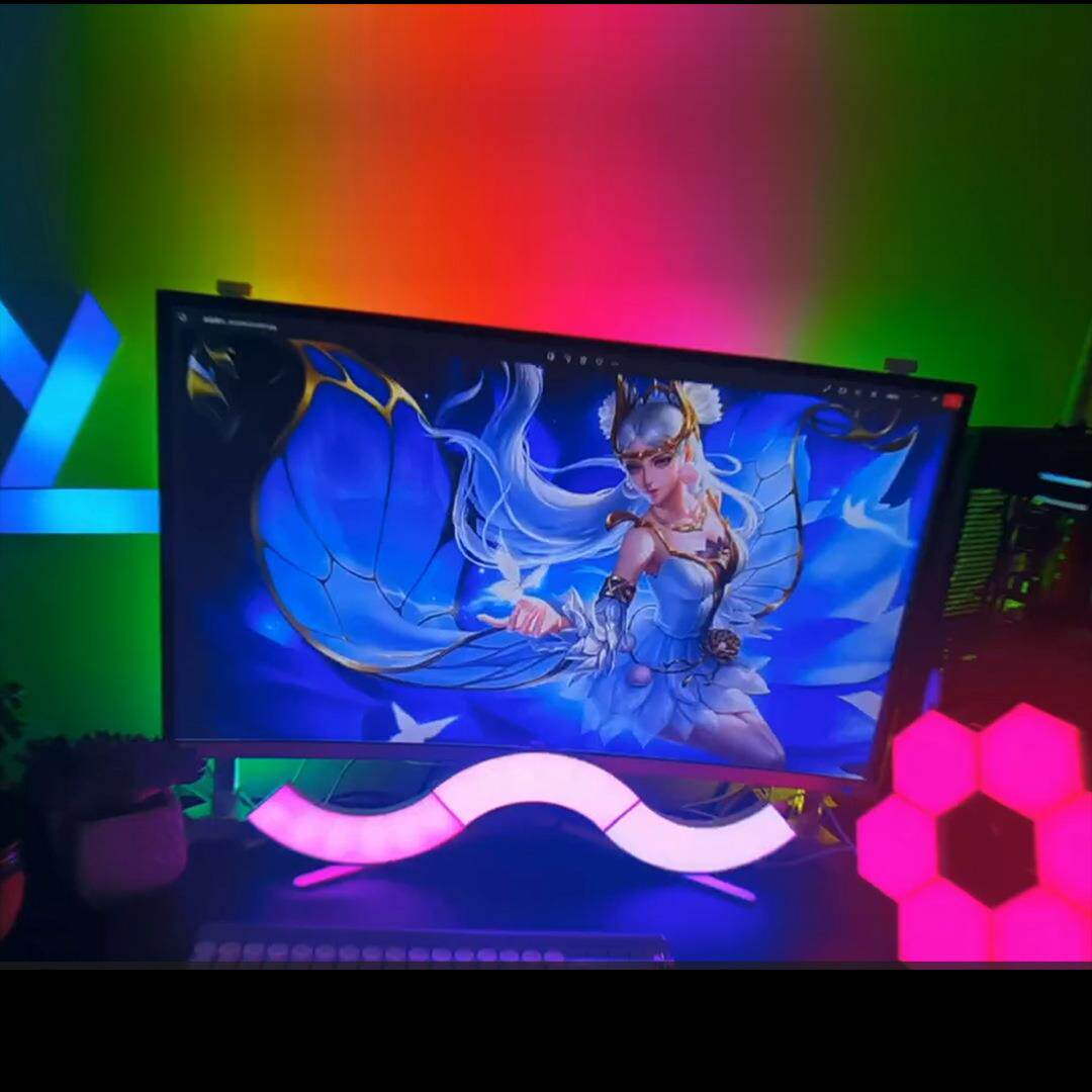 亚马逊新品室内装饰幻彩壁灯室内床头小夜灯壁灯拼接奇光板