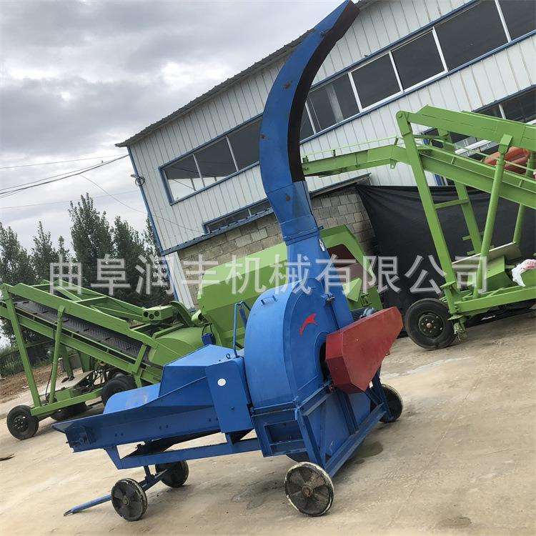 家用喂牛羊电动铡草机卧式鲜草农用揉丝机高喷牧草切碎机