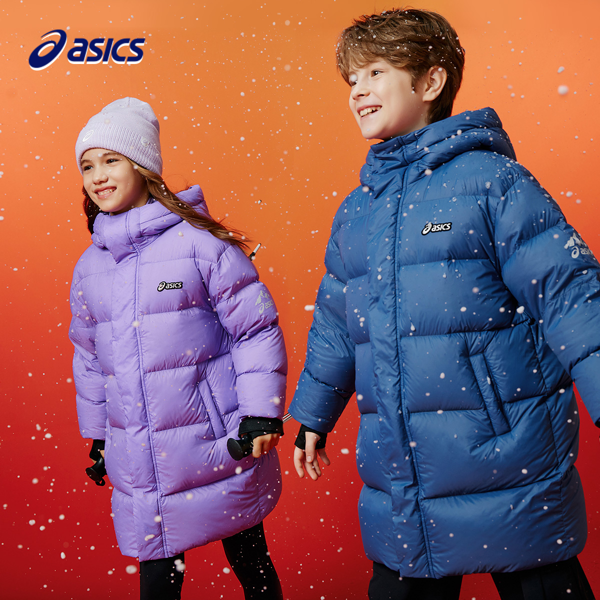 亚瑟士童装儿童中长款泡芙羽绒服2025冬季男女童加厚保暖防水外套