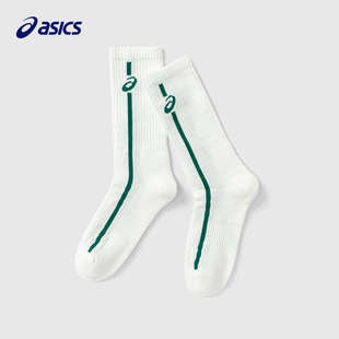 ASICS 线条提花中筒袜抗菌消臭柔软舒适儿童袜 亚瑟士儿童25年秋季