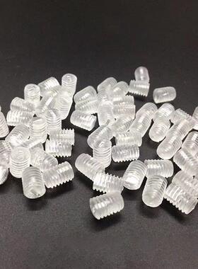 无头内塑料一字紧定机米透明黑色PC机米螺丝平端塑料PC螺丝