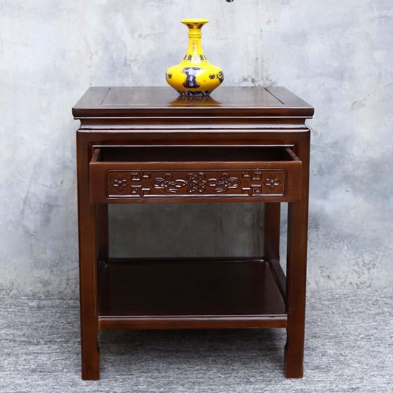 实木花架鱼缸架方几盆景架客厅小茶几桌子沙发侧边角几边