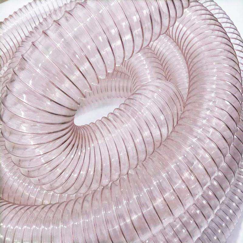 供应工业真空吸尘器管耐磨多用途塑料管钢丝透明骨架