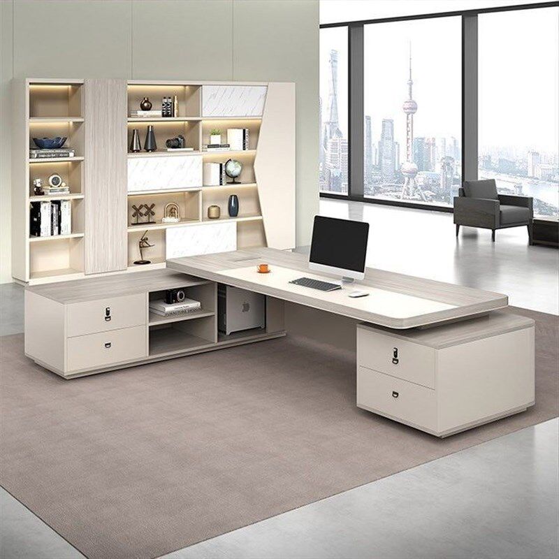 老板桌办公桌椅组合时尚总裁桌大班台主管桌子大气轻奢办公室家具