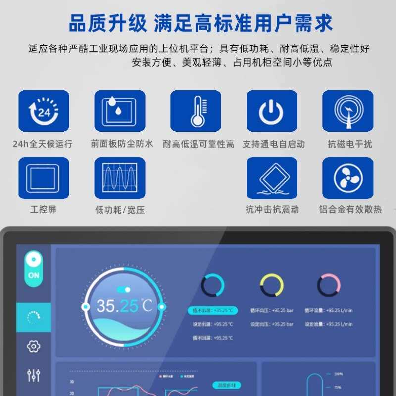 10.1寸-27寸内嵌入式触摸工业显示器机柜电脑工控触摸屏显示器