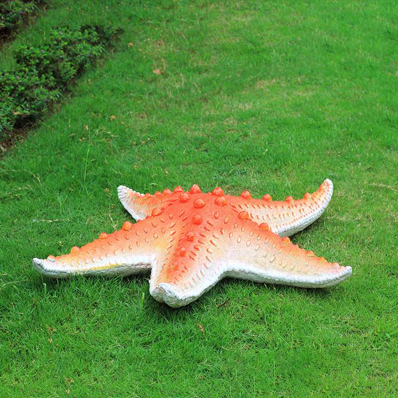 户外仿真海洋动物雕塑玻璃钢珊瑚海龟海螺海星水池装饰品