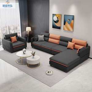 新盛泰弘可拆洗款客厅大户型可移动艺术布艺沙发组合