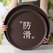 酒店专用传菜盘钢化防滑托盘酒吧KTV杯子端菜商用长方形圆形托盘