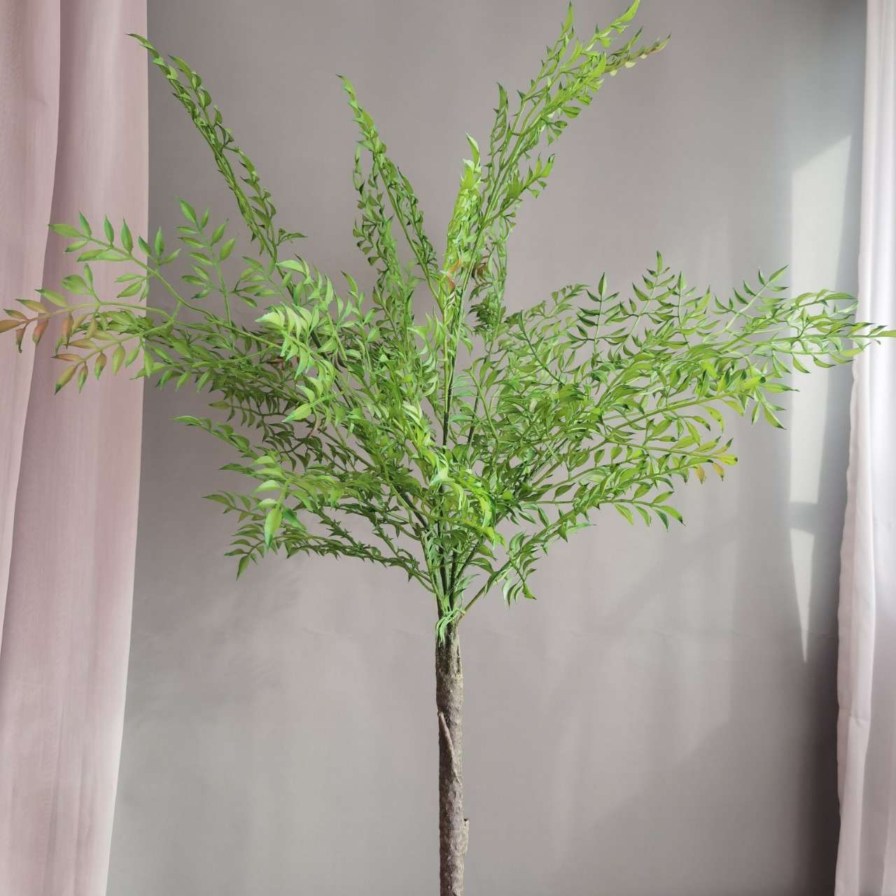 仿真植物大枝南天竹 天竺葵散尾葵 新中式家居样板间酒店装饰叶材
