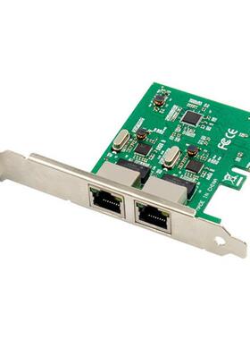 1个 银绿色 ABS+金属 PCI-E 千兆以太网电口网卡 PCIe 1000M双口