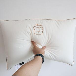 新品成人枕芯 60支A类水洗棉全棉枕头单人刺绣纤维枕仪征羽丝绵枕