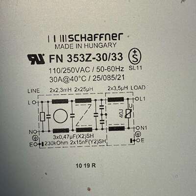 Schaffner原厂FN2090LL-30-08 RFI滤波FN2090系列