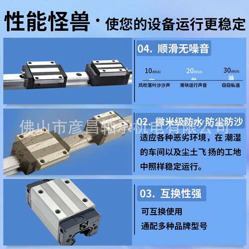 国产上银互换直线导轨滑块轨道HGH/HGW/EHG/EGW系列全套法兰轴承
