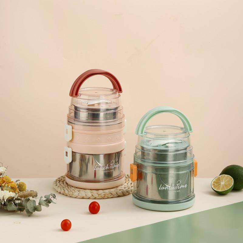 304不锈钢保温饭盒 多层便携式手提带扣餐盒上班族分离型便当餐盒,餐饮具,保鲜盒,淘宝优惠券,粉丝福利购,淘宝优惠卷