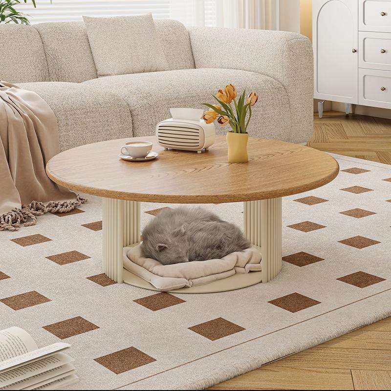 法式奶油风茶几组合猫窝储藏茶几实木椭圆形小茶几极简小户型茶几,住宅家具,茶几,淘宝优惠券,粉丝福利购,淘宝优惠卷