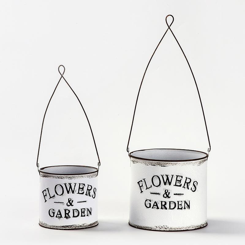 铁艺花盆铁皮盆 厂家直销家居园艺花盆 家居日常园艺插花吊盆