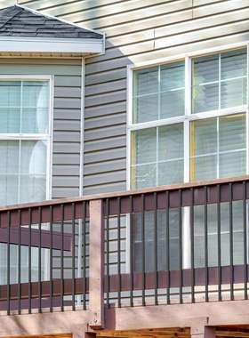 篱笆栅栏甲板栏杆方形黑色楼梯门廊木制和复合甲板楼梯轴50根一套