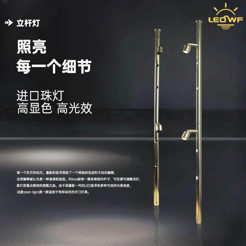 高柜专用可拼接立杆灯灯头可拆珠宝首饰展柜灯博物馆橱柜立杆射灯