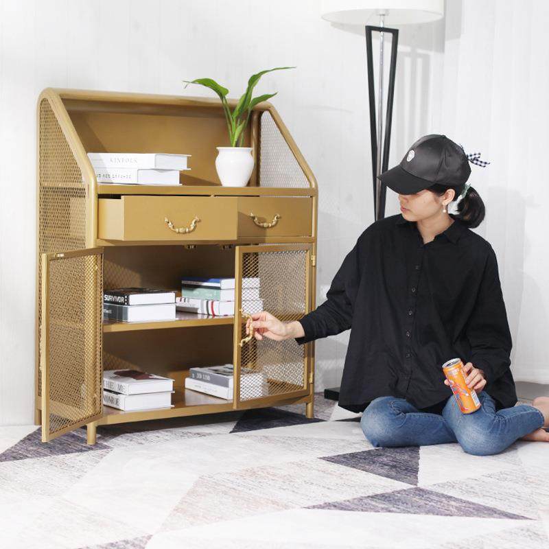 铁艺北欧餐边柜客厅茶水储物柜抽屉酒柜家用收纳柜子餐厅餐边碗柜,3C数码配件,USB灯,淘宝优惠券,粉丝福利购,淘宝优惠卷