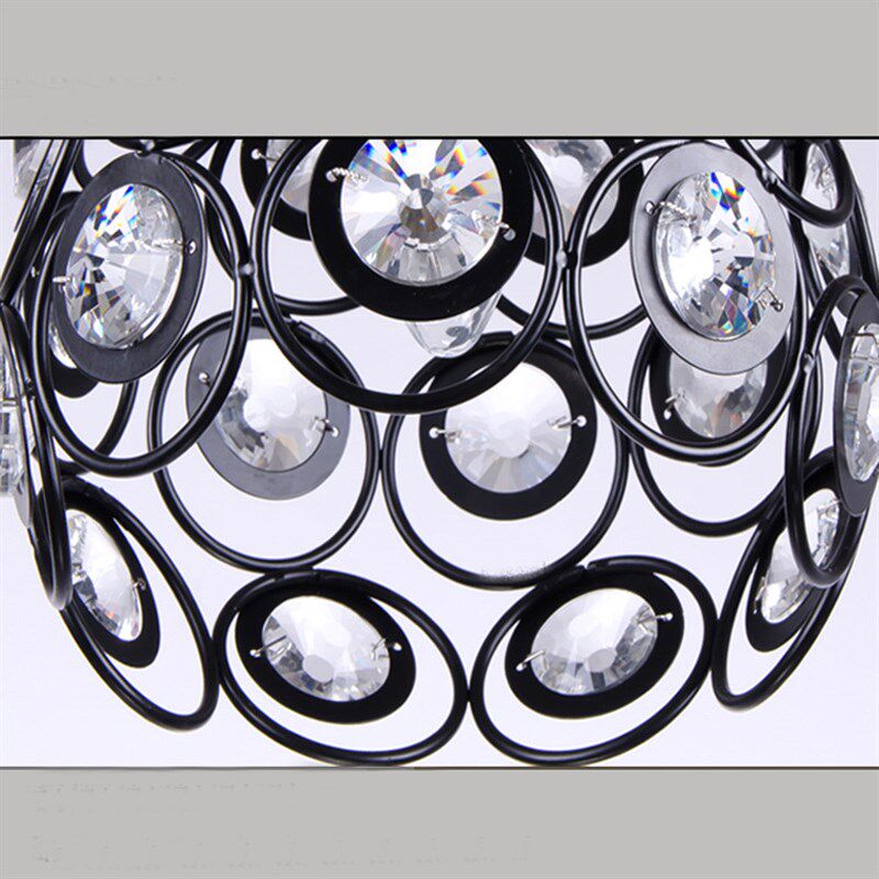 现代简约铁艺餐厅客厅吊灯创意三头单头过道水晶个性吧台吊灯灯具