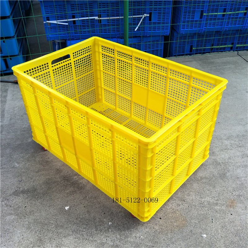 大号带轮子塑料周转筐加厚胶框仓库车间收纳框快递储物塑料筐一米