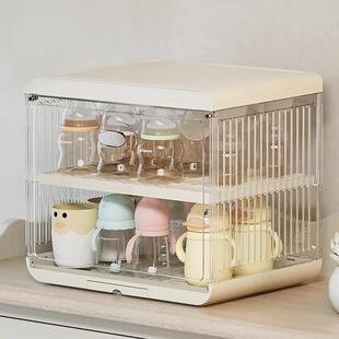 吟初奶瓶收纳箱婴儿宝宝辅食工具消毒烘干杀菌沥水架防尘餐具收纳
