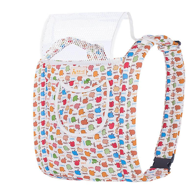 简易宝宝前抱后背背带传统四爪婴儿背巾四季双肩透气背袋