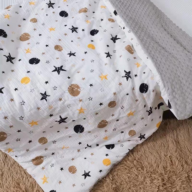 安抚豆豆绒被秋冬加厚儿童宝宝棉花被盖毯可拆洗新生儿棉被婴儿被