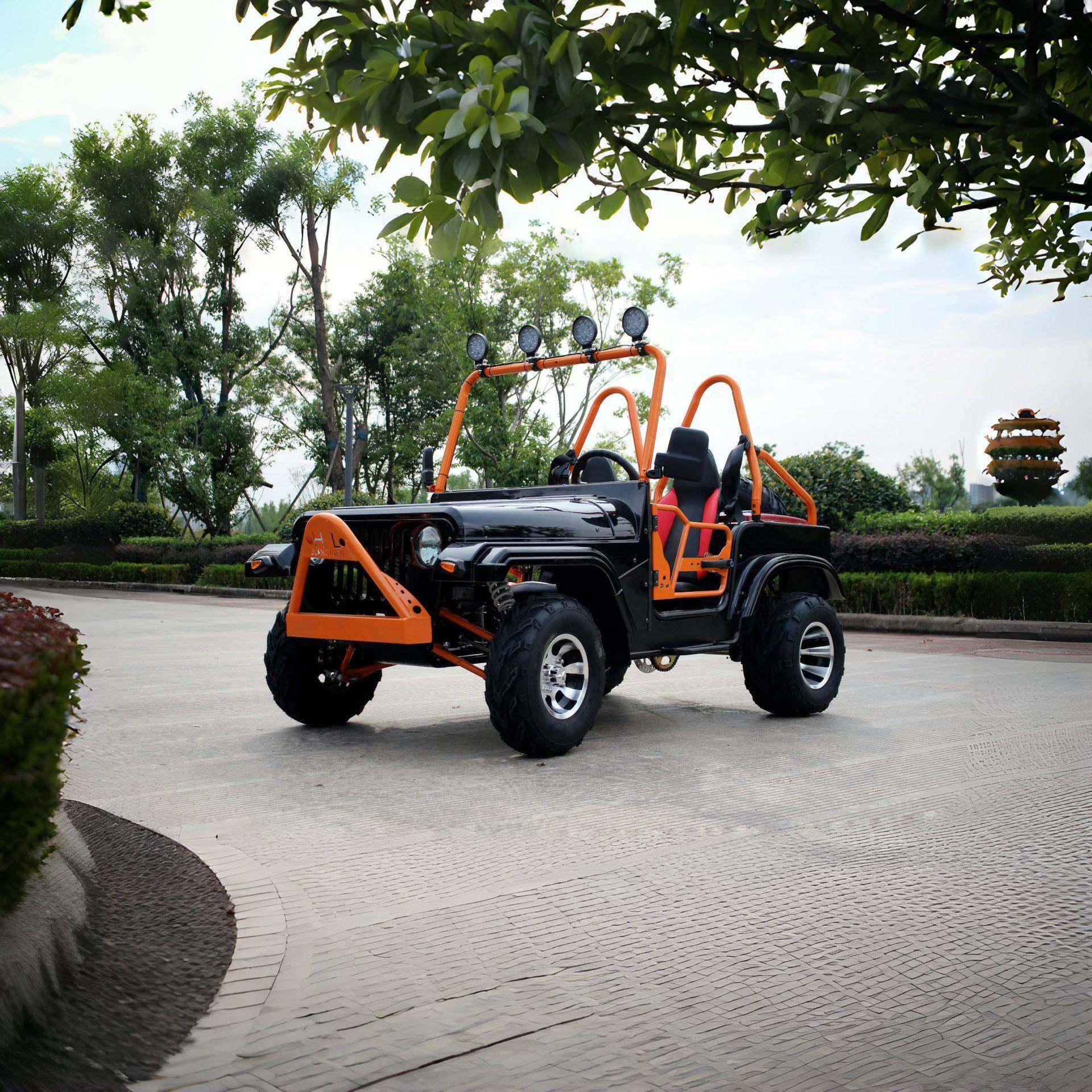 200cc沙滩车四轮越野摩托车成人卡丁车大型双人自动挡电动突击车