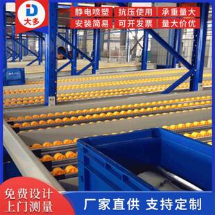 精益管流利式货架滚动式置物架流利条货架车间滑移物料分拣区滑轨