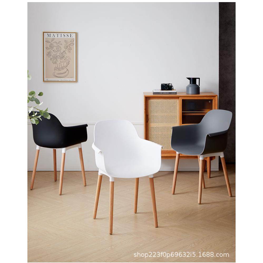 北欧塑料椅子靠背凳加厚餐厅用网红化妆椅实木简约洽谈椅家用餐椅,电子元器件市场,其它元器件,淘宝优惠券,粉丝福利购,淘宝优惠卷