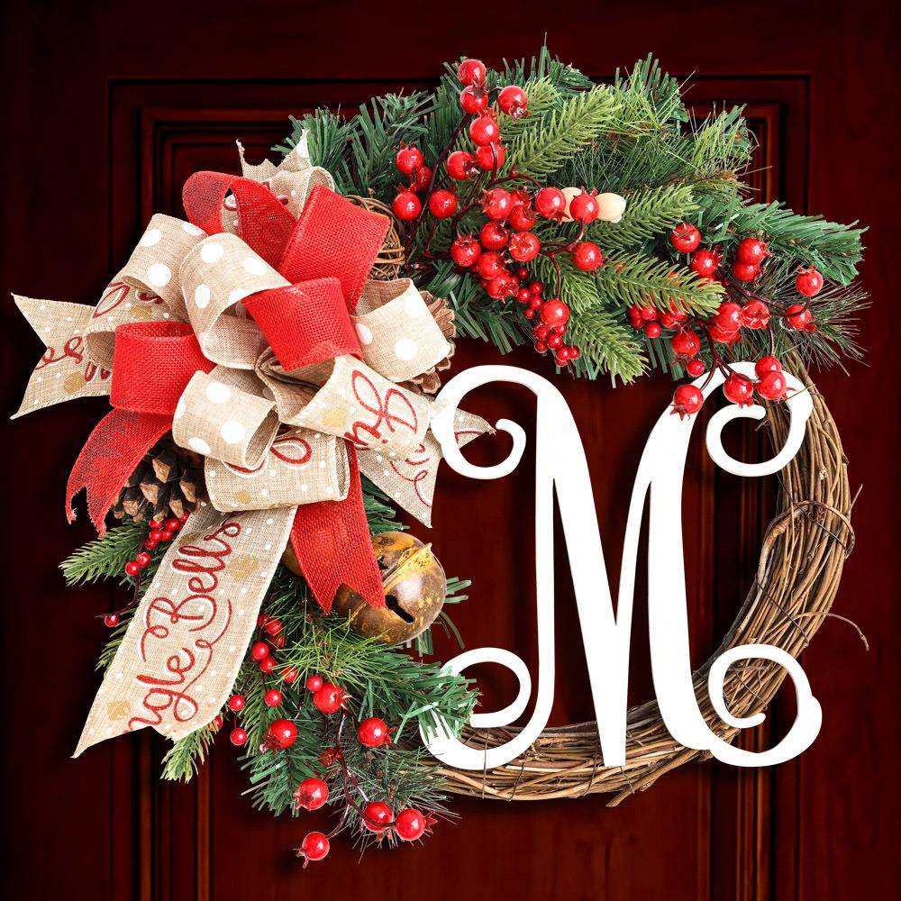 跨境美式M款圣诞花环门庭挂饰走廊装饰藤圈茯苓藤花环圣诞装饰品,电子元器件市场,其它元器件,淘宝优惠券,粉丝福利购,淘宝优惠卷