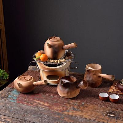围炉煮茶套装露营户外家用中式煮茶壶短把罐罐壶围炉带烤网炭炉