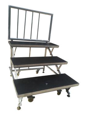 工厂出售三层可移动折叠舞台阶梯踏步学校大合唱台站架拍照合影