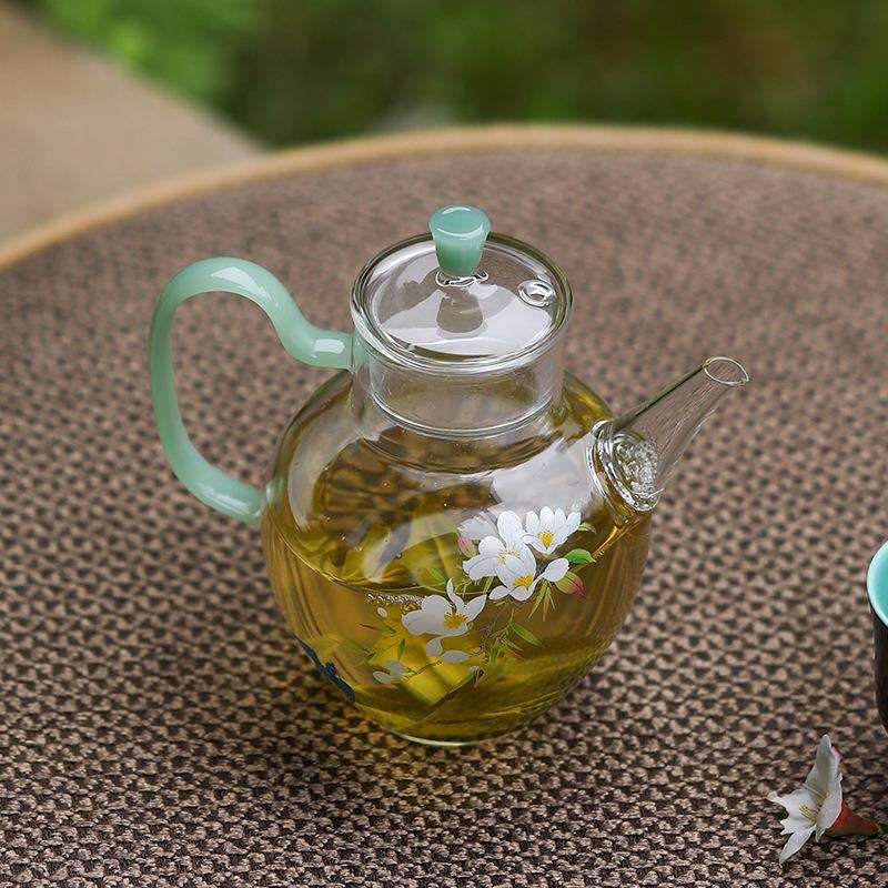 高档耐热手执壶仿宋贵妃泡茶器绿茶专用茶具围炉煮茶茶具水壶套装