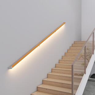 明装楼梯侧面扶手带灯简约人体感应长条壁灯别墅过道走廊发光灯