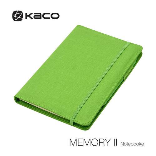 KACO美忆A5随身笔记本套装彩色软面记事本道林纸书源0.5黑芯笔