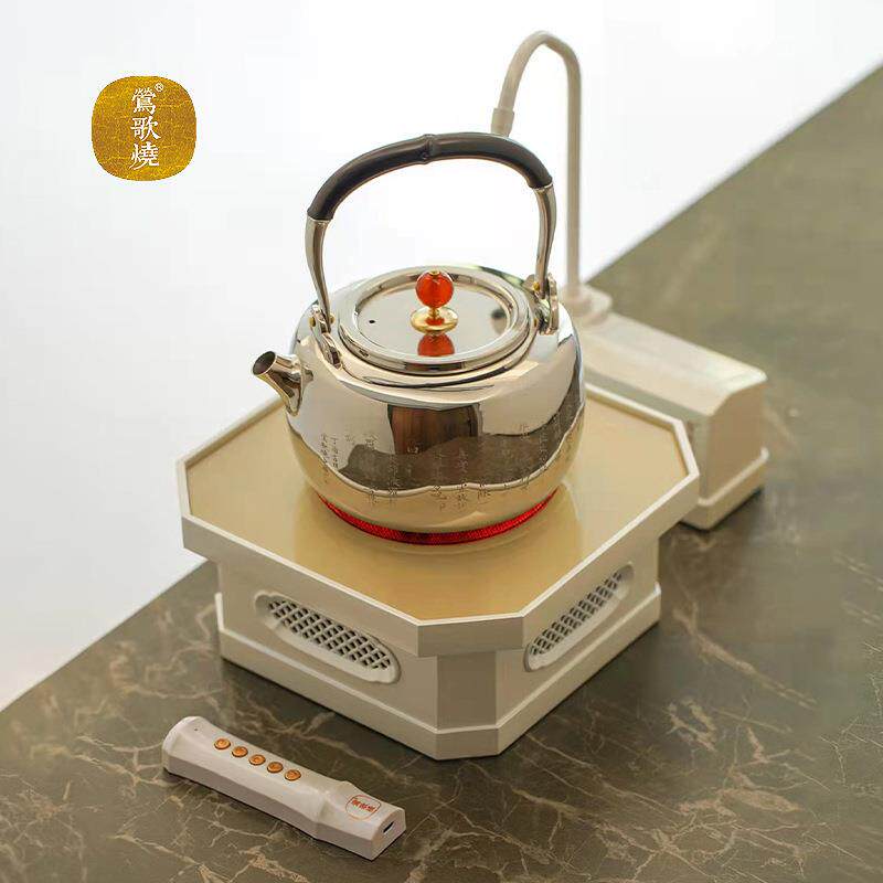 莺歌烧电陶炉煮茶器四方金工家用不挑壶静音煮茶炉配陶壶进口炉芯