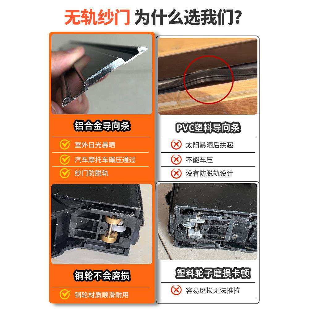 无轨折叠纱门防蚊门铝合金隐形推拉式伸缩风琴纱窗门沙门阳台入户