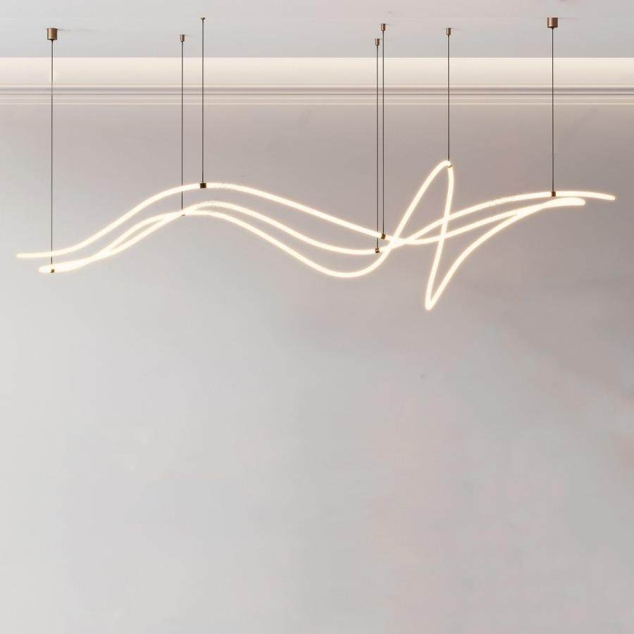 创意艺术线条异形吊灯餐厅客厅前台吧台现代设计师酒店展厅样板房,电子元器件市场,其它元器件,淘宝优惠券,粉丝福利购,淘宝优惠卷