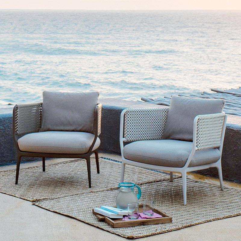 藤编户外沙发庭院室外防水茶几组合别墅阳光房藤沙发创意编藤家具