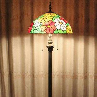 蒂凡尼糖果色康乃馨餐厅酒吧咖啡厅站立灯新中式 卧室别墅落地灯