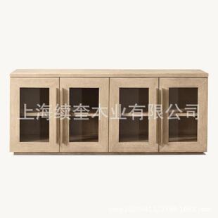 RH美式实木餐边柜外贸出口跨境电商亚马逊供应商别墅样板餐厅家具