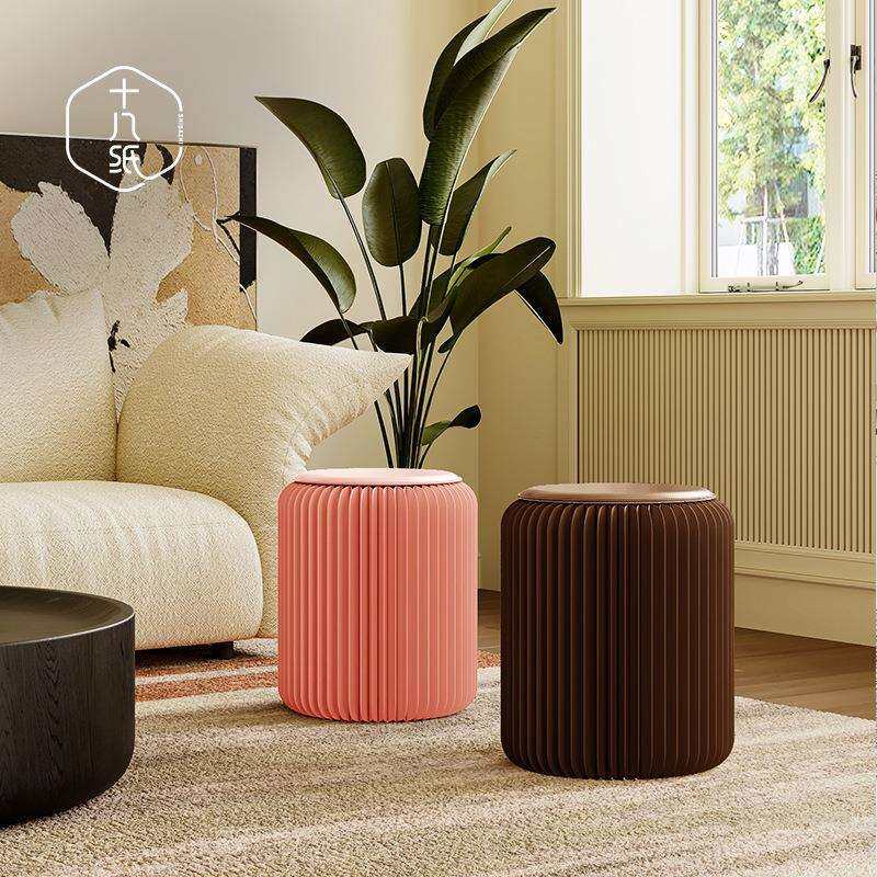 创意雾霾灰小坐折叠圆凳子休闲个性茶几家用隐形设计车载凳其他