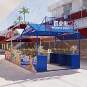 景区摆摊架集市摊位架美食街广场促销 架商业街展示架夜市地摊货架