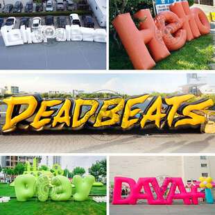 充气立体字气模字母数字3D英文酒吧装饰网红打卡拍照模型充气式