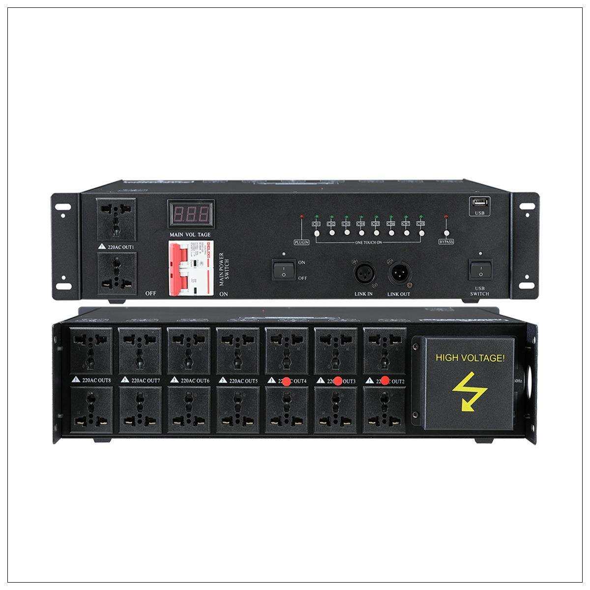 ABL安保利 1016i/X 16路滤波可三相电源时序器空气开关接线鼓高度