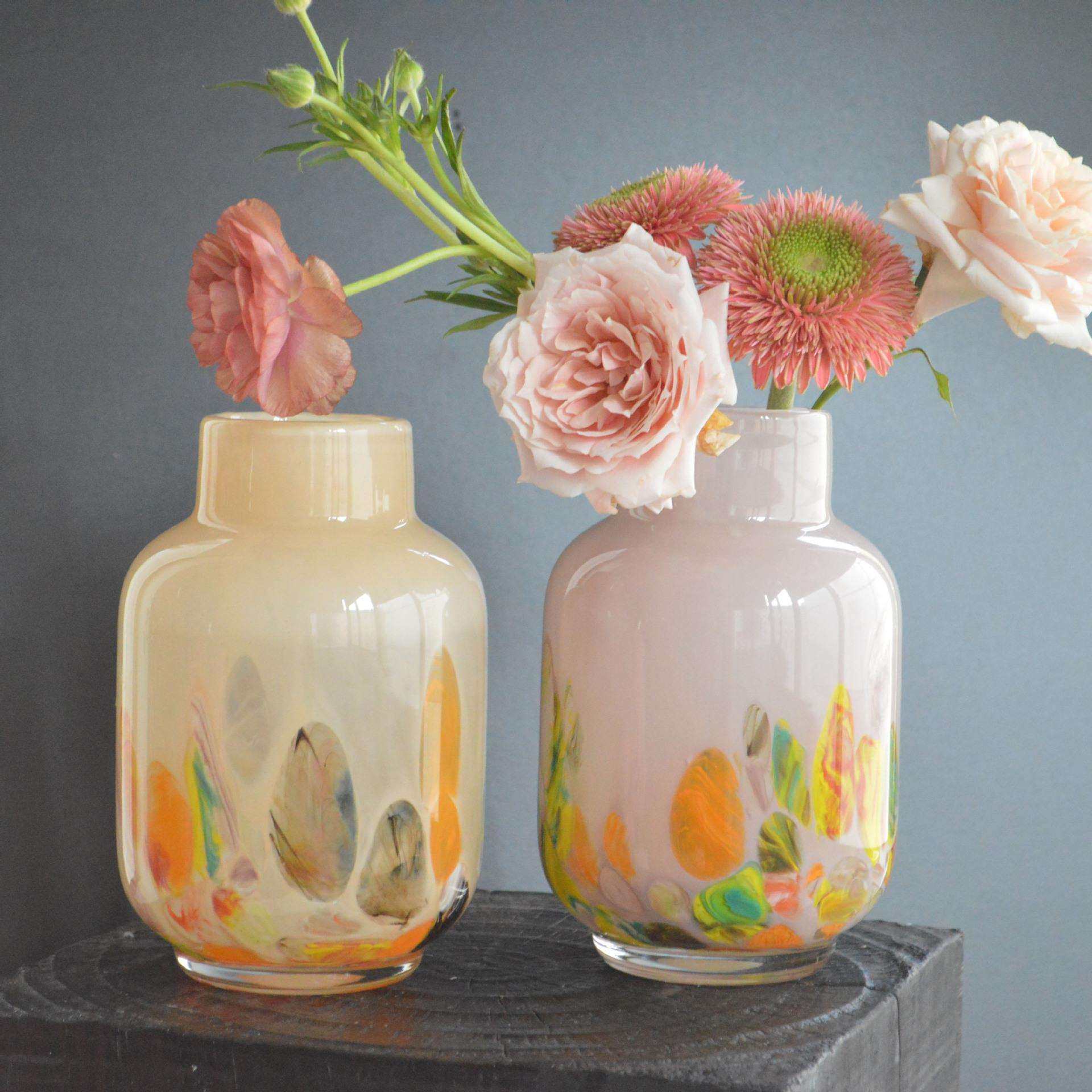 北欧设计高级彩色琉璃奶黄色大口径手工中古风花瓶花器桌面摆件,鲜花速递/花卉仿真/绿植园艺,割草机/草坪机,淘宝优惠券,粉丝福利购,淘宝优惠卷